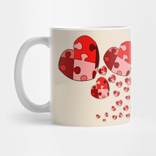 Red Confetti Hearts Mug